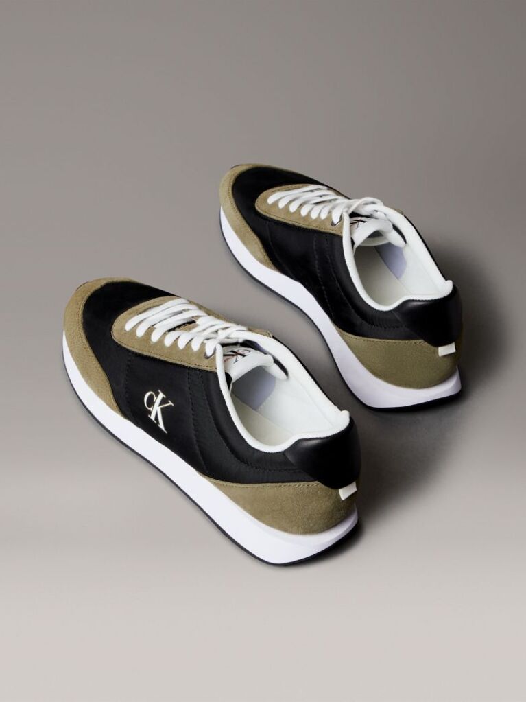 Multi Suede Mix Signature Logo Runner Trainers  Men