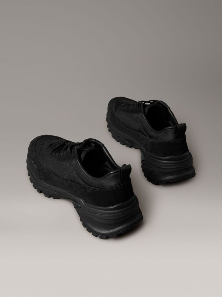 Μαύρο Σουέτ Sneakers Με Λογότυπο  Άνδρας