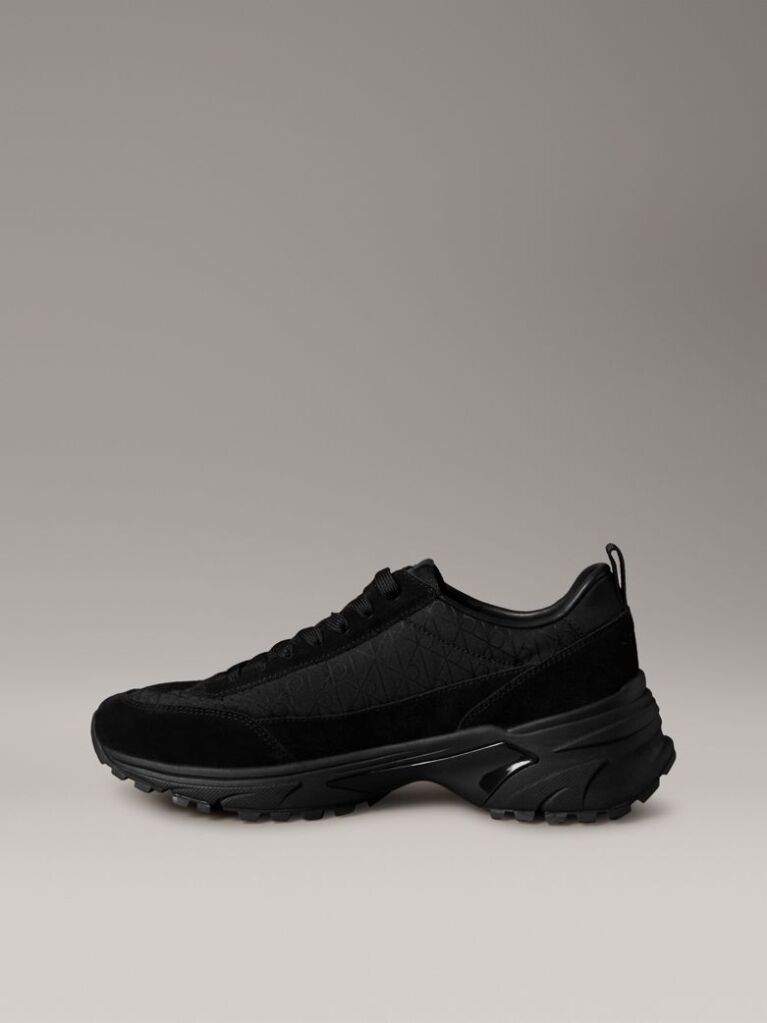 Μαύρο Σουέτ Sneakers Με Λογότυπο  Άνδρας