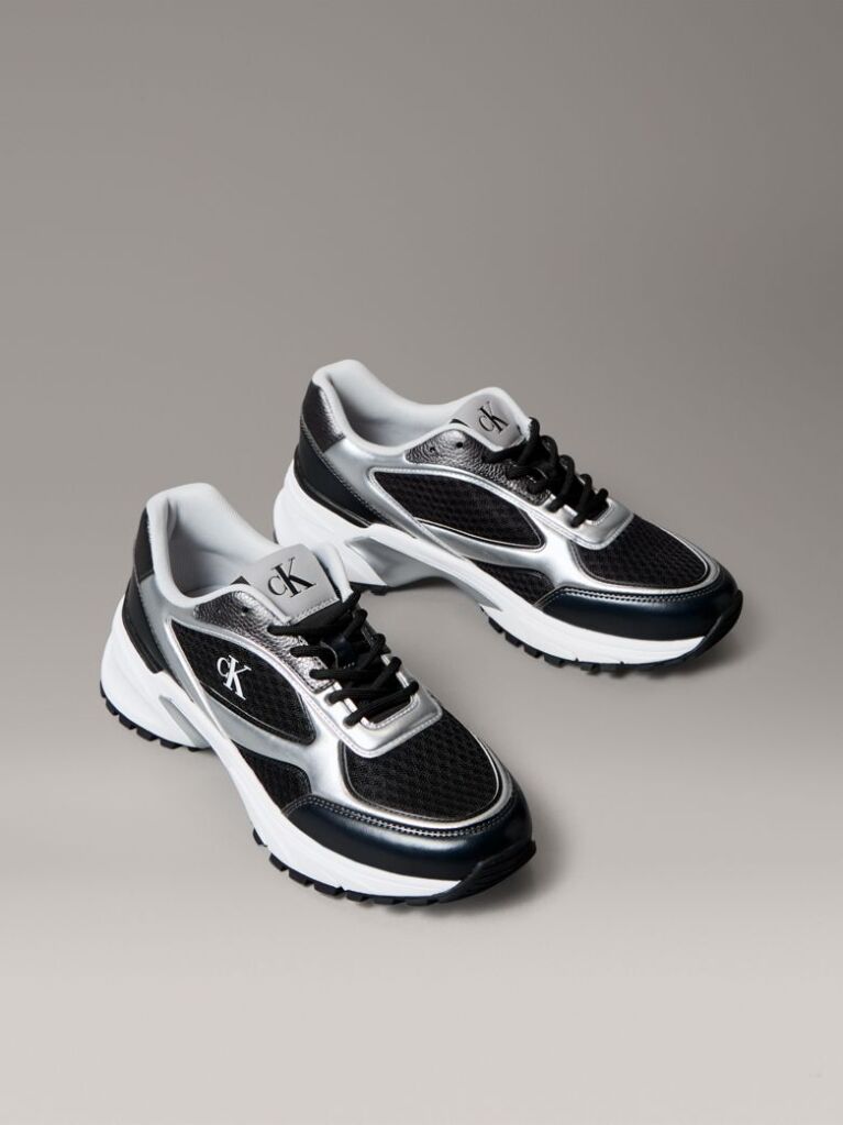 Black Trailblazer — Mesh Mix Runner Trainers  Men