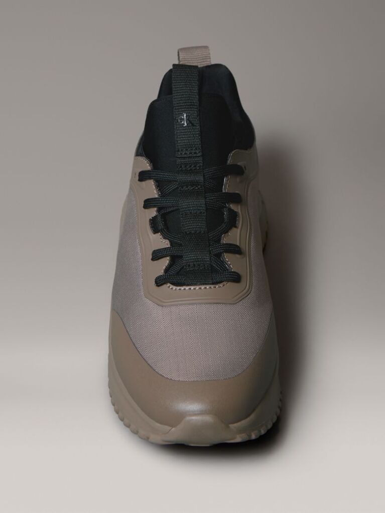 Multi Lace-Up Trainers With Mixed Textures  Men