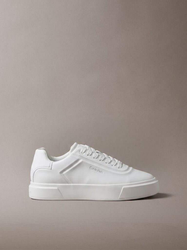 White Premier - Leather Signature Trainers  Men