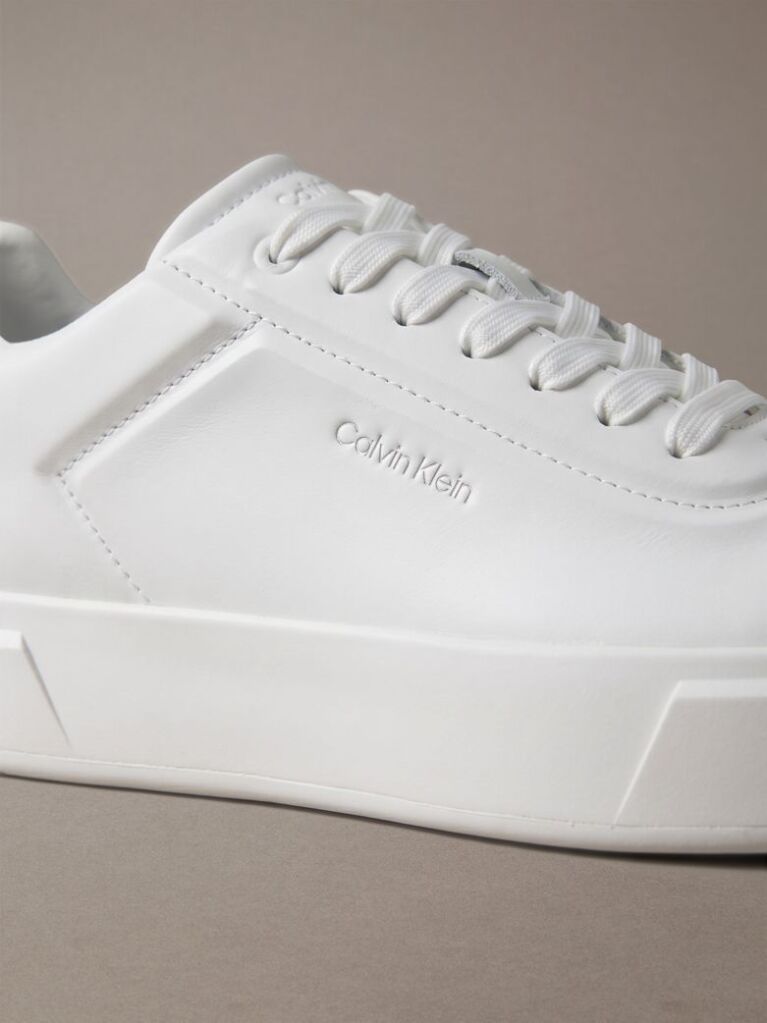 White Premier - Leather Signature Trainers  Men