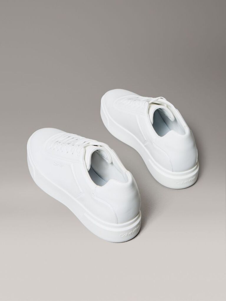 White Premier - Leather Signature Trainers  Men
