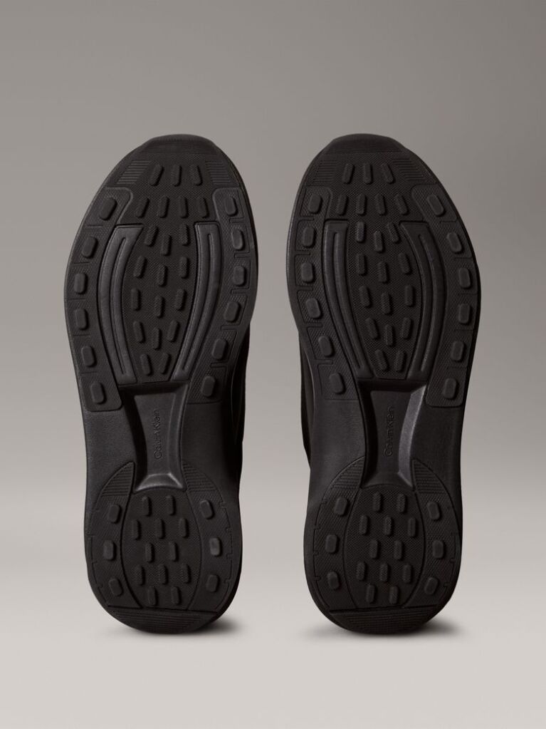 Black Mesh Chunky Runner Sock Trainers  Men