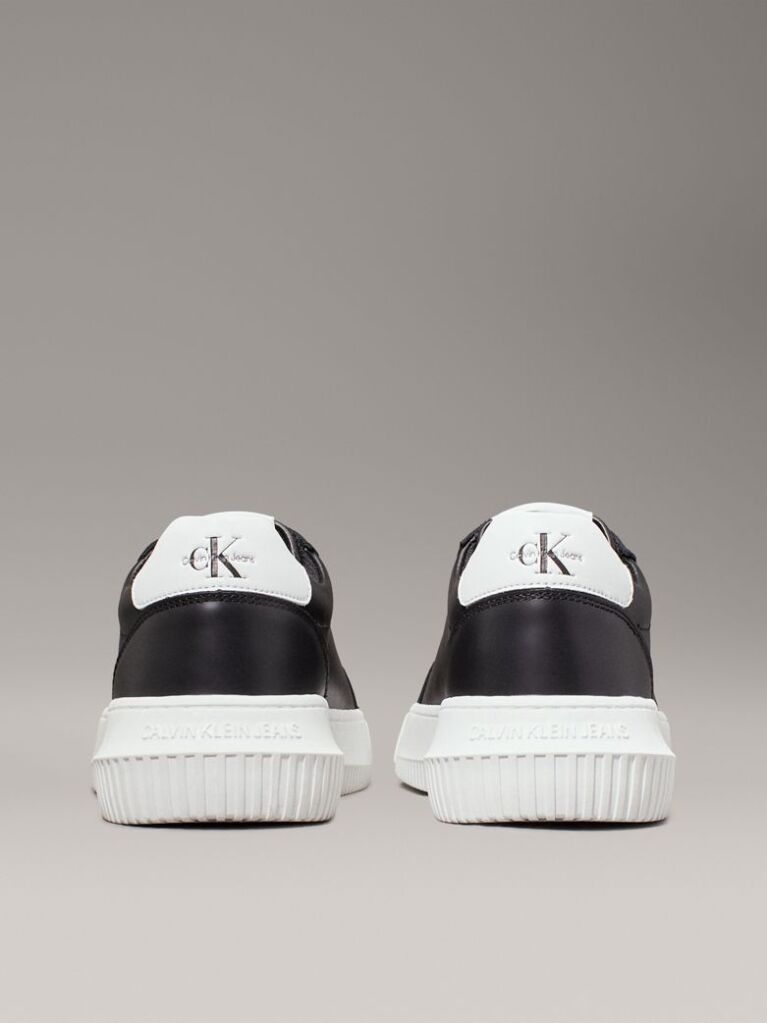 Black Leather Trainers  Women