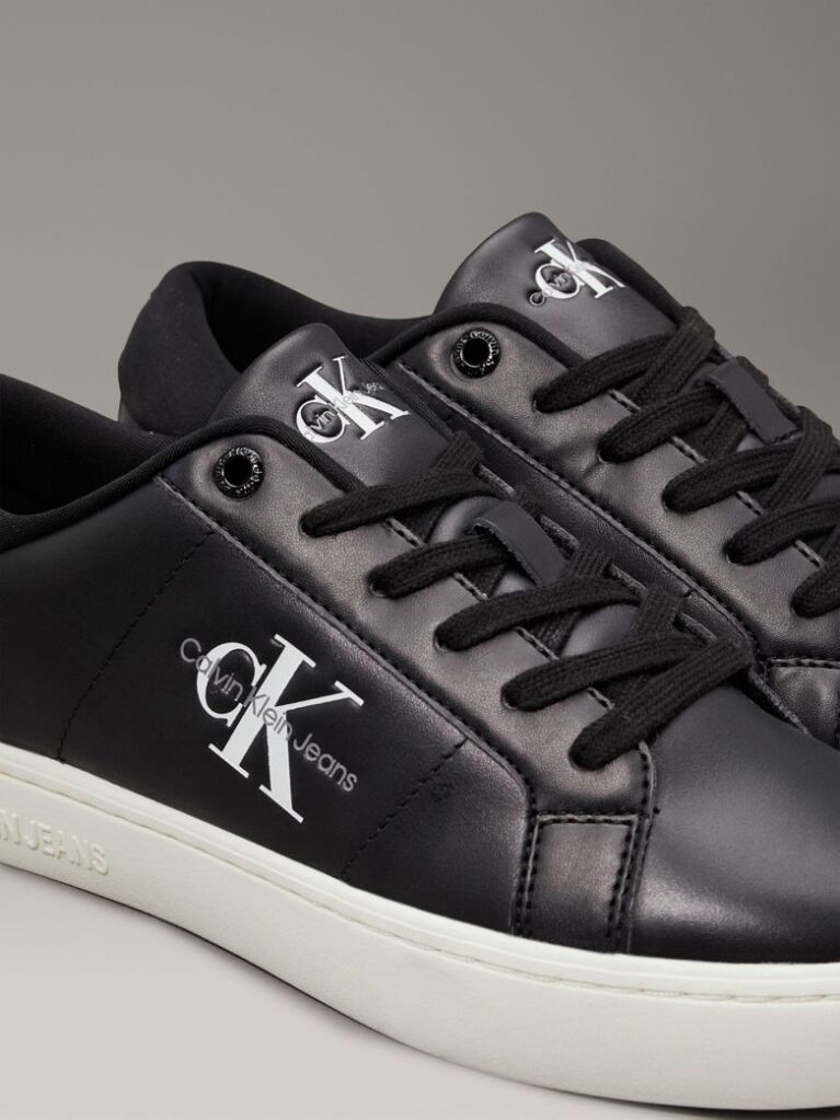 Μαύρο Δερμάτινα Sneakers  Γυναίκα