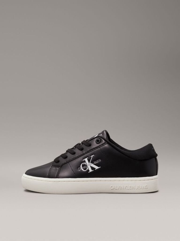 Μαύρο Δερμάτινα Sneakers  Γυναίκα