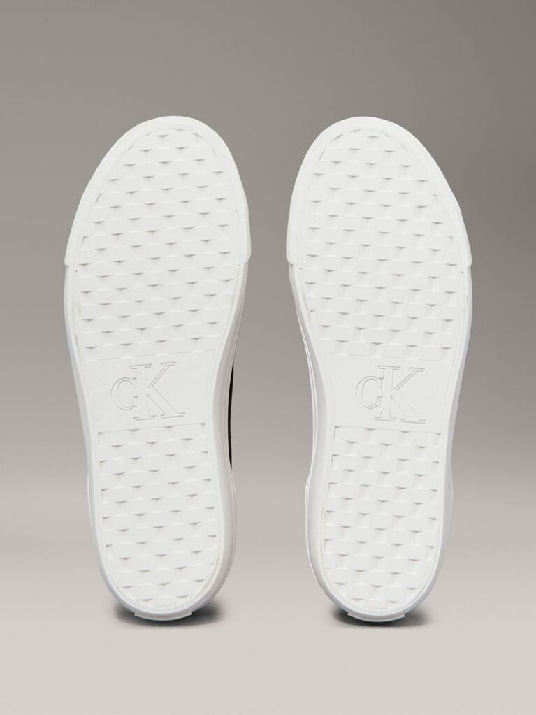Black Canvas Platform Trainers  Women