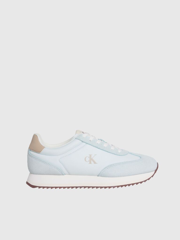 Μπλε Δερμάτινα Sneakers  Γυναίκα