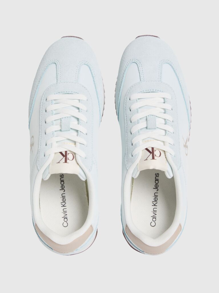 Μπλε Δερμάτινα Sneakers  Γυναίκα