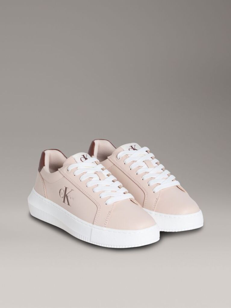 Pink Leather Trainers  Women