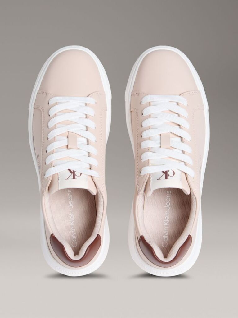 Pink Leather Trainers  Women