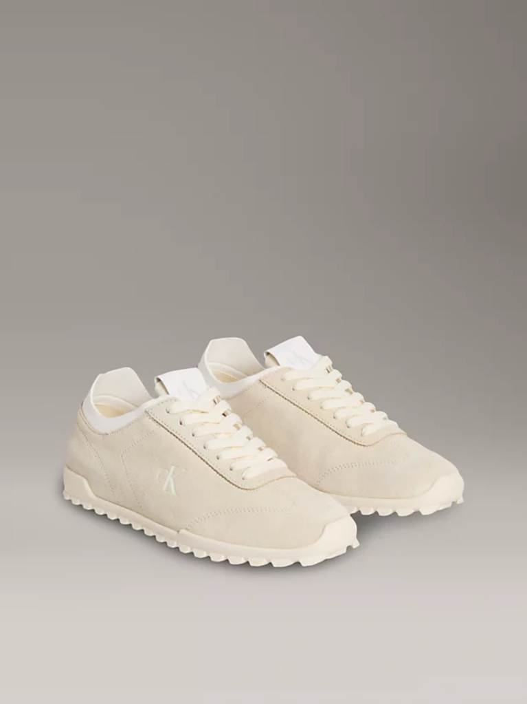 White Suede Trainers  Women