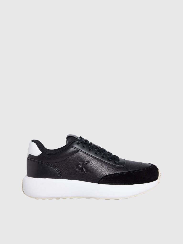 Μαύρο Δερμάτινα Sneakers  Γυναίκα