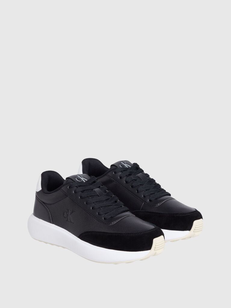 Μαύρο Δερμάτινα Sneakers  Γυναίκα