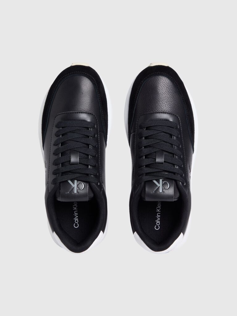 Μαύρο Δερμάτινα Sneakers  Γυναίκα