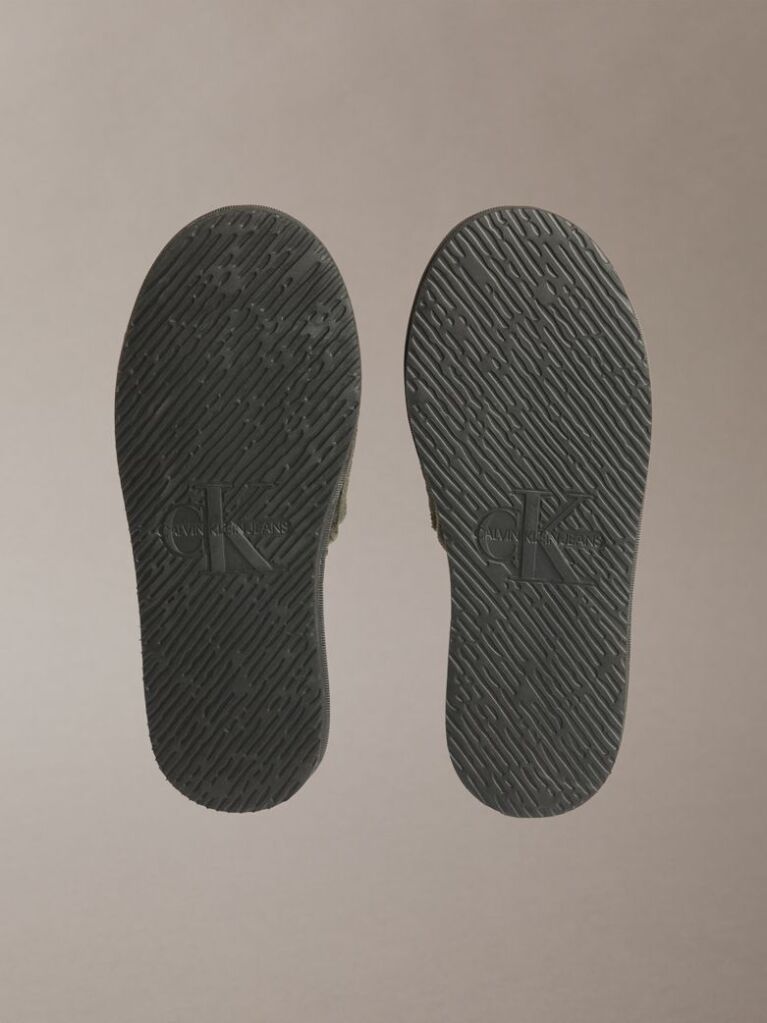 Grey Soft Padded Corduroy Slippers  Women