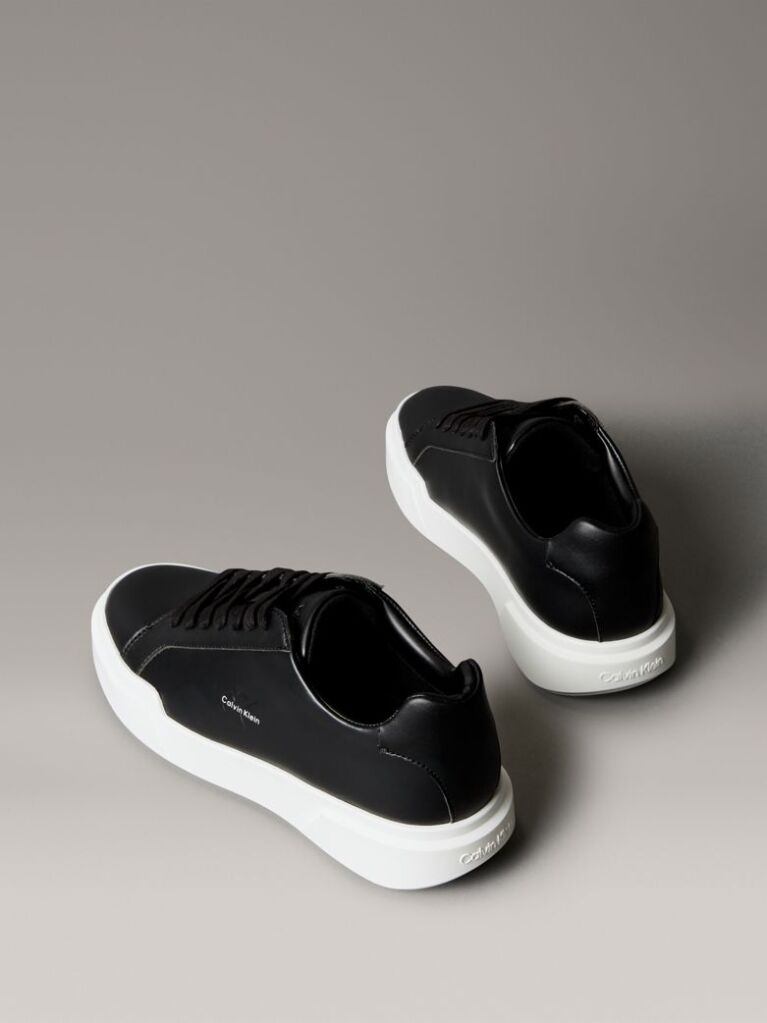 Black Leather Durable Traction NYC Trainers  Women