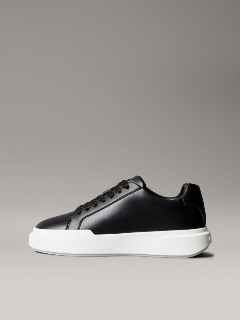 Black Leather Durable Traction NYC Trainers  Women