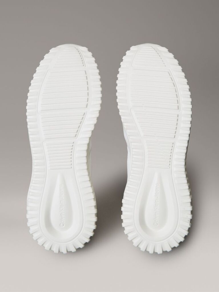 White Mirrored Silver Tab Ultralight Trainers  Women