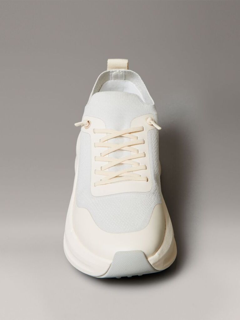 Grey Mesh Chunky Runner Sock Trainers  Women