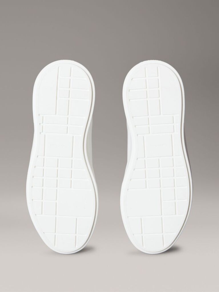 White CK Avenue - Smooth Leather Logo Trainers  Women