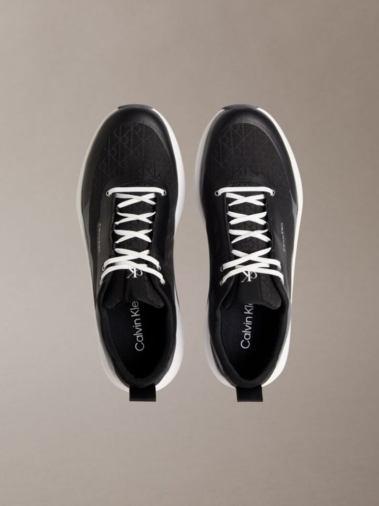 Black Emblem Logo Chunky Runner Trainers  Women