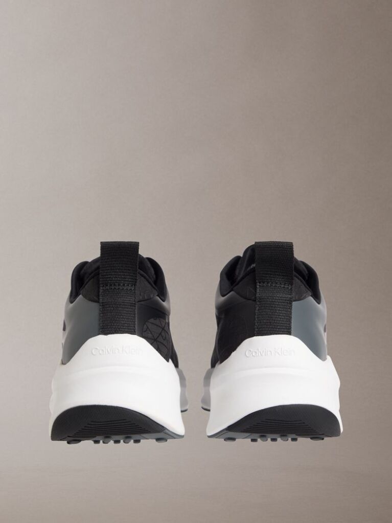 Black Emblem Logo Chunky Runner Trainers  Women