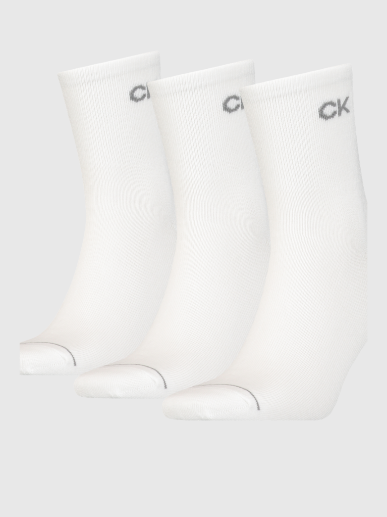 White CK Men Short Sock 3P  Men
